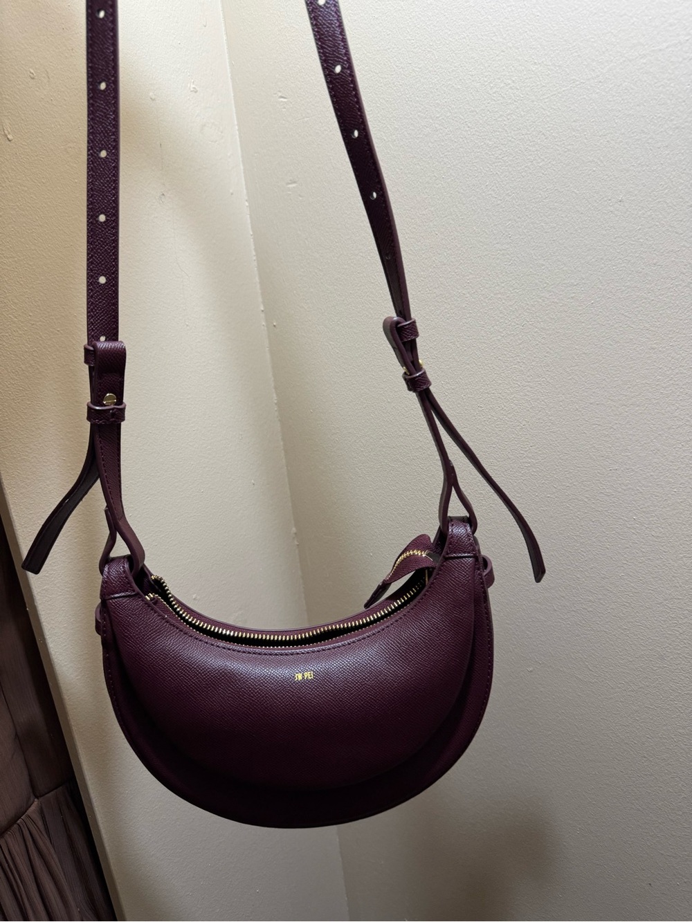 JW PEI Plum Crescent Shoulder Bag